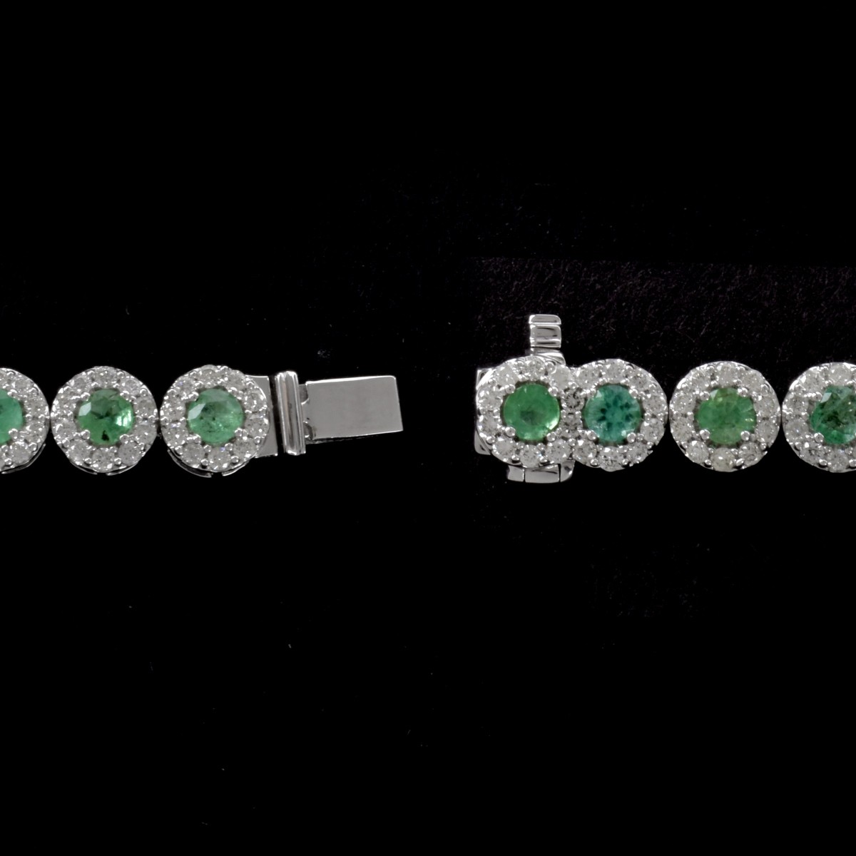 Emerald, Diamond and 14K Bracelet