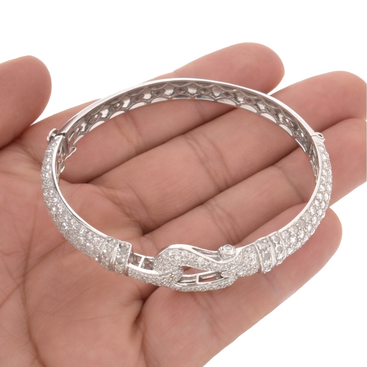 Diamond and 18K Bangle Bracelet