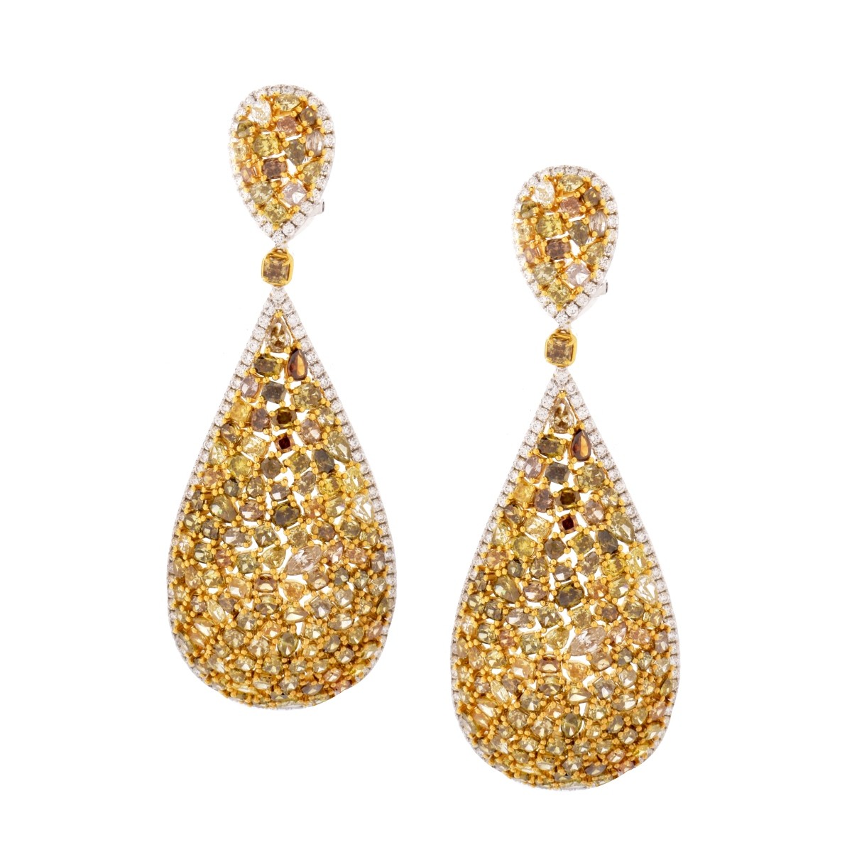 Diamond and 18K Earrings