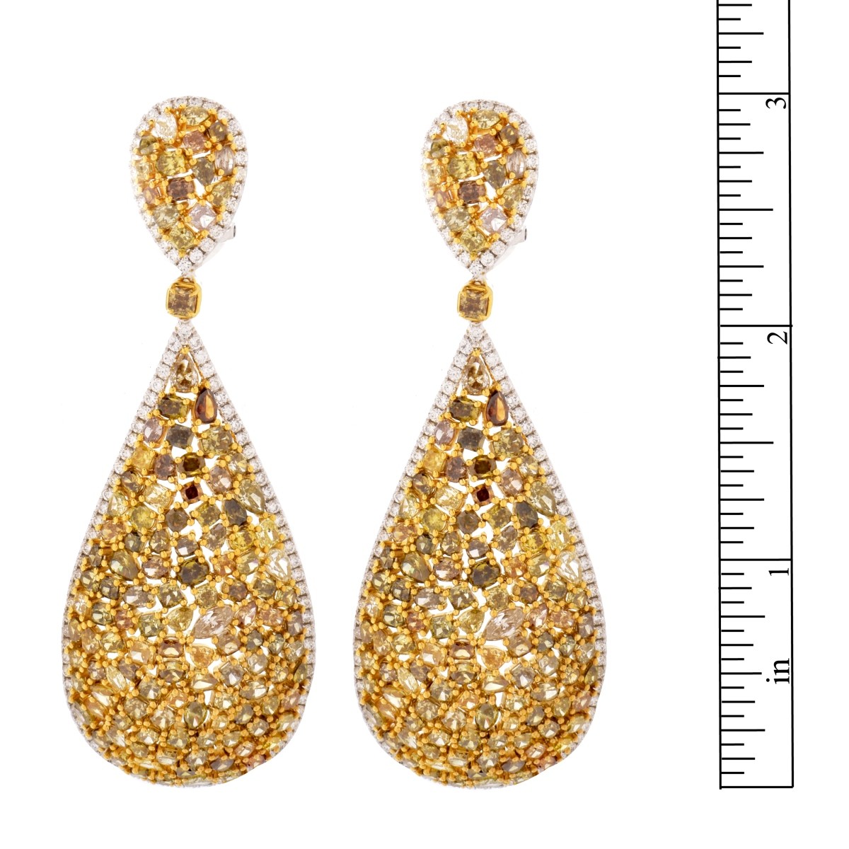 Diamond and 18K Earrings