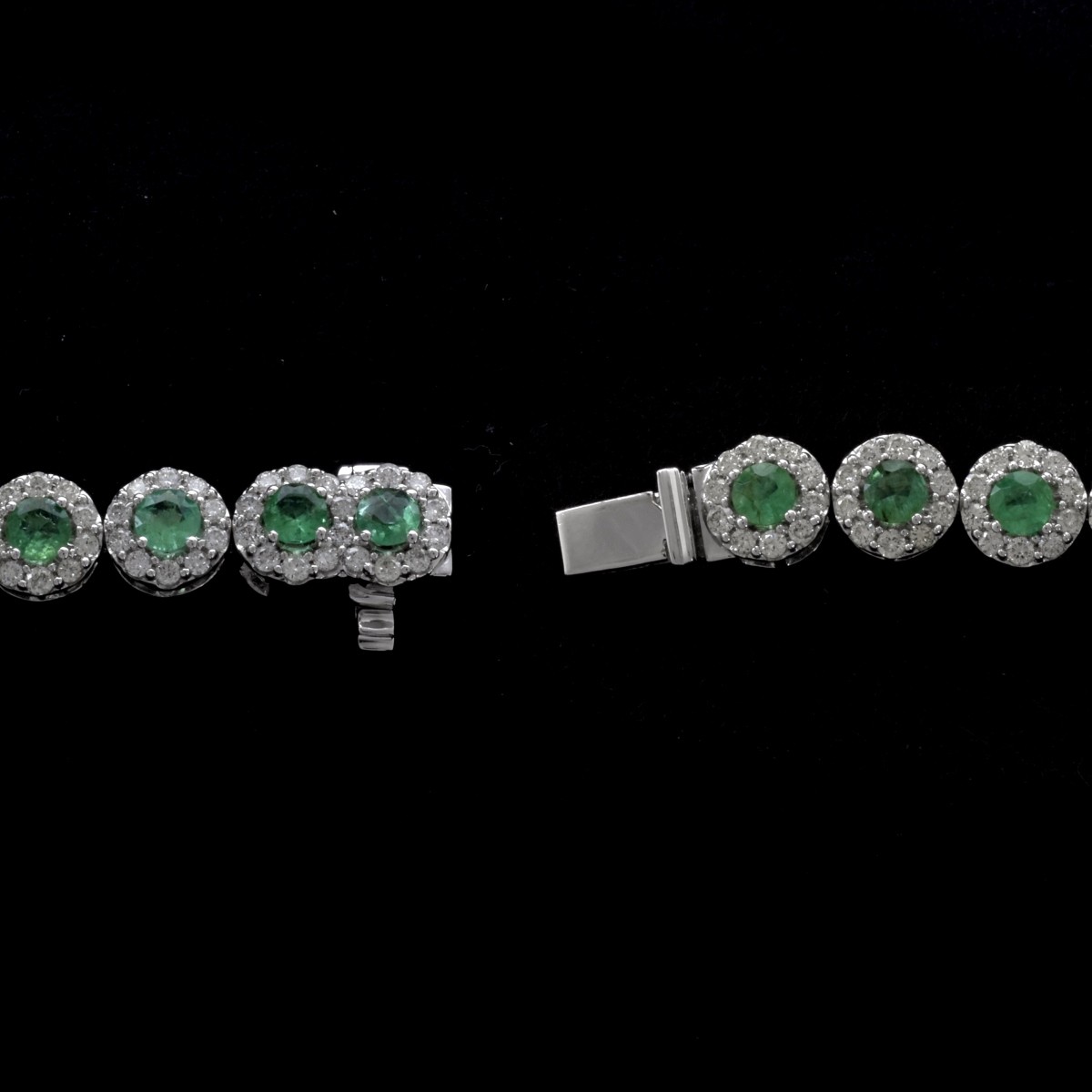 Emerald, Diamond and 14K Bracelet