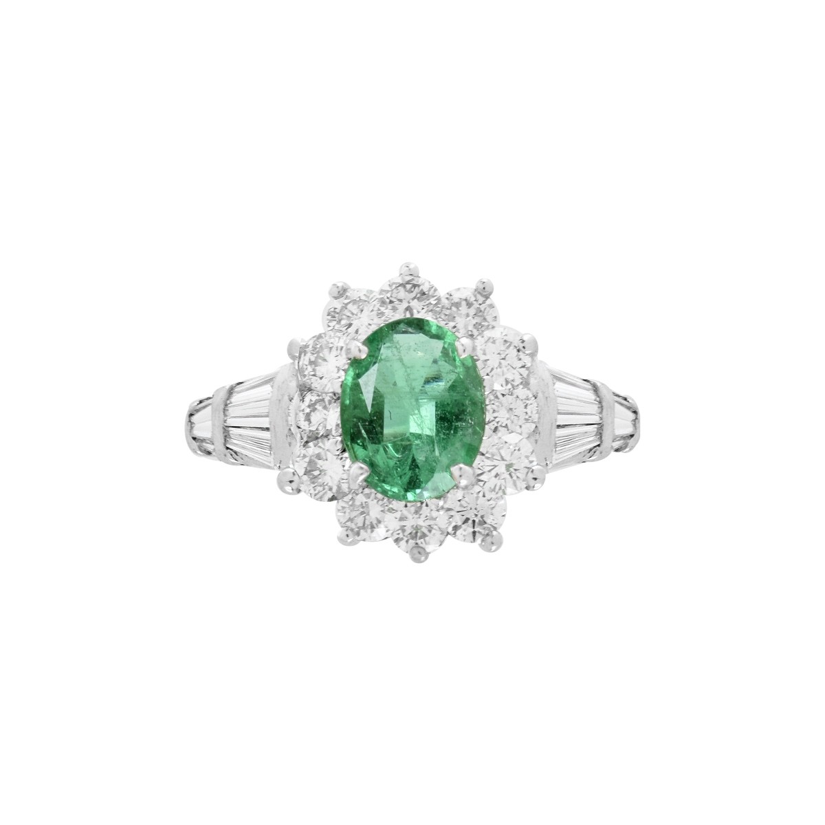 Emerald, Diamond and 18K Ring