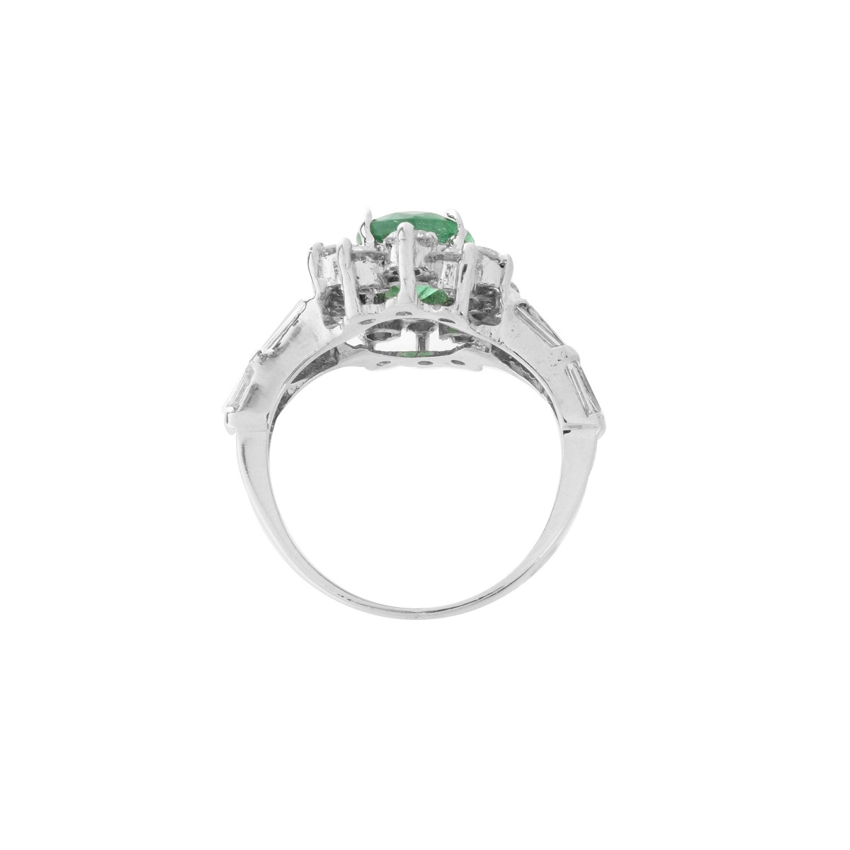 Emerald, Diamond and 18K Ring