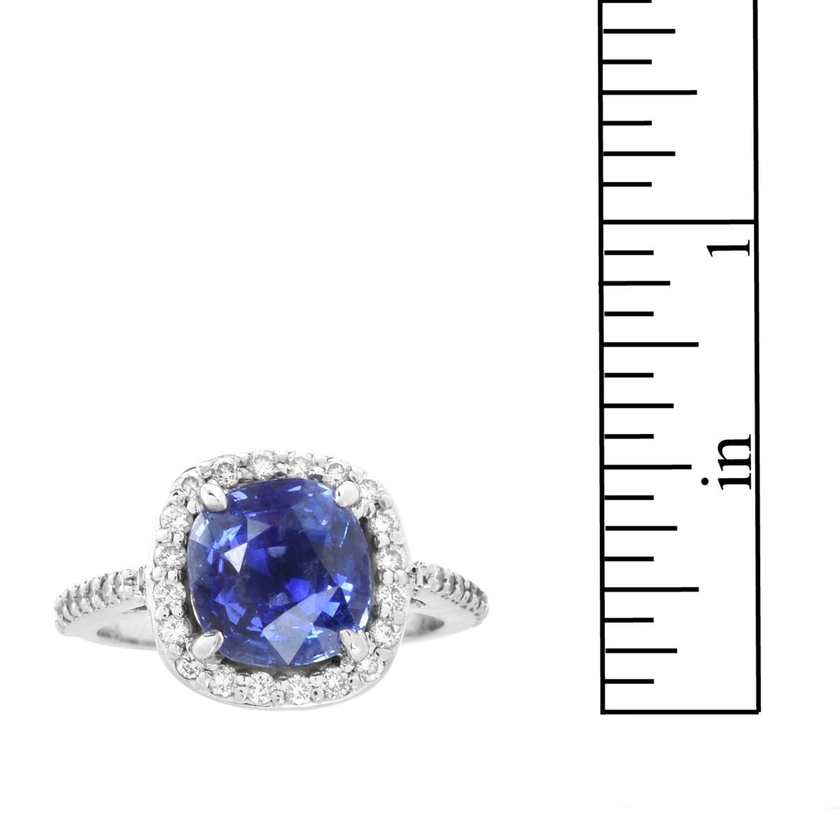 Sapphire, Diamond and 14K Ring