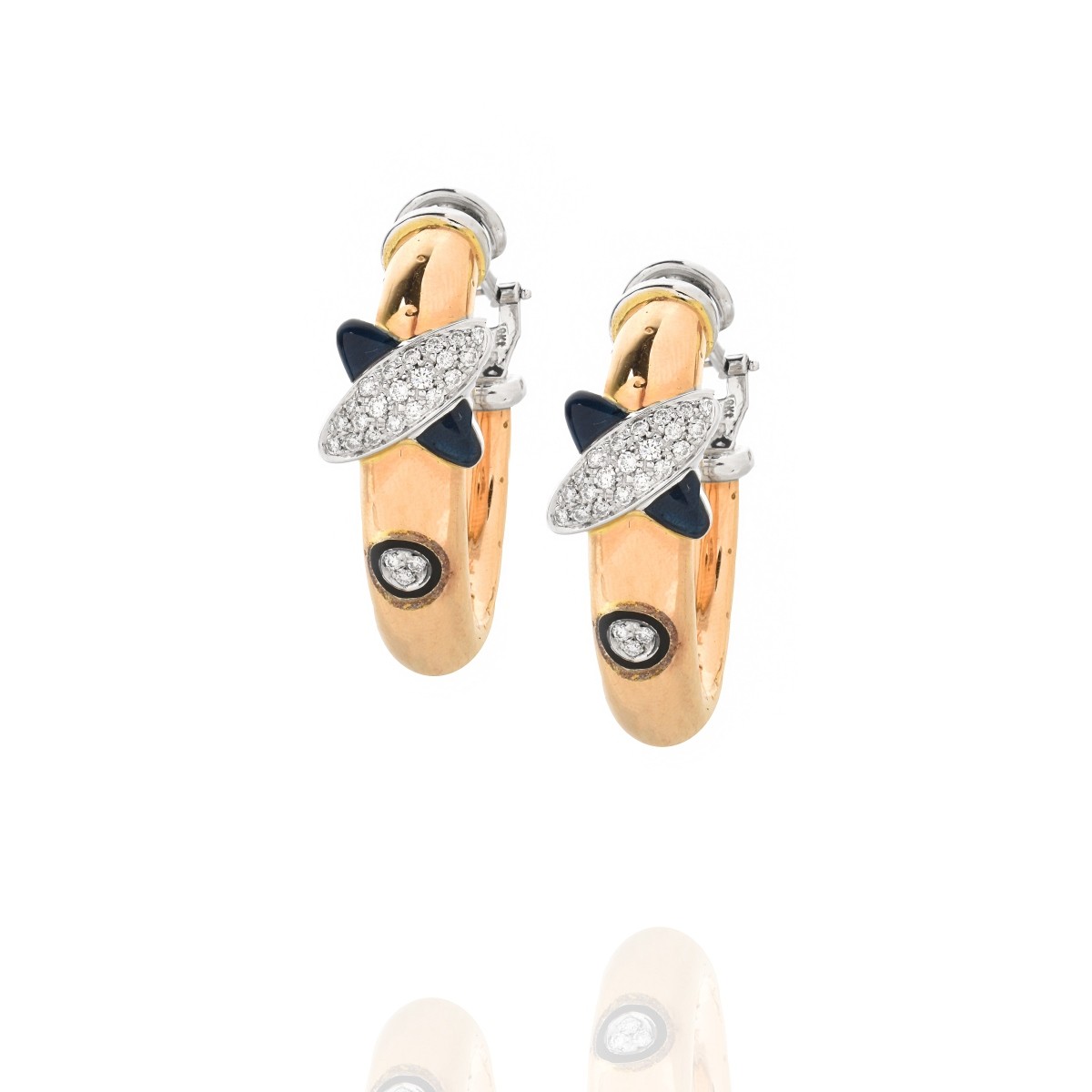 18K and Diamond Earrings