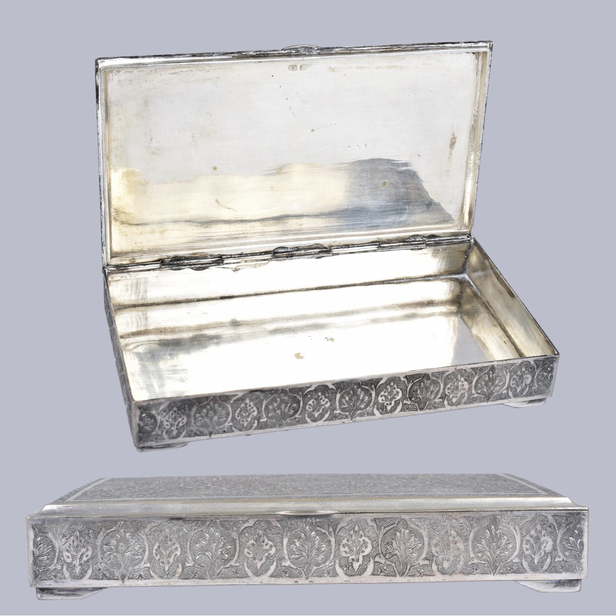 Antique Persian 84 Silver Box