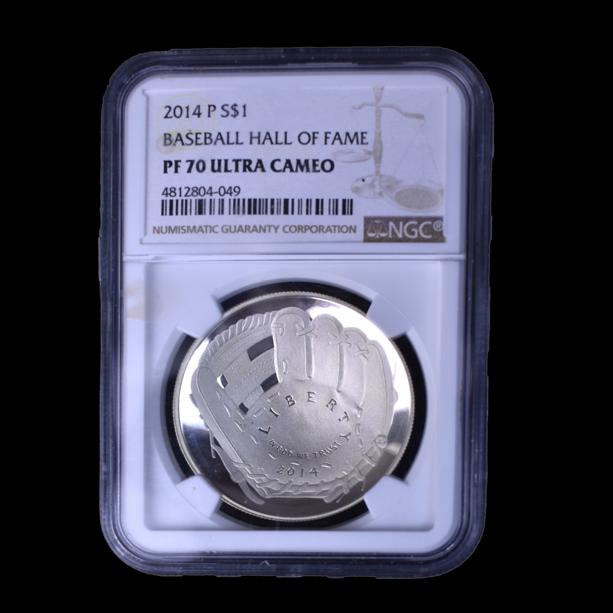 2014-P $1 Baseball Hall of Fame Silver Coin