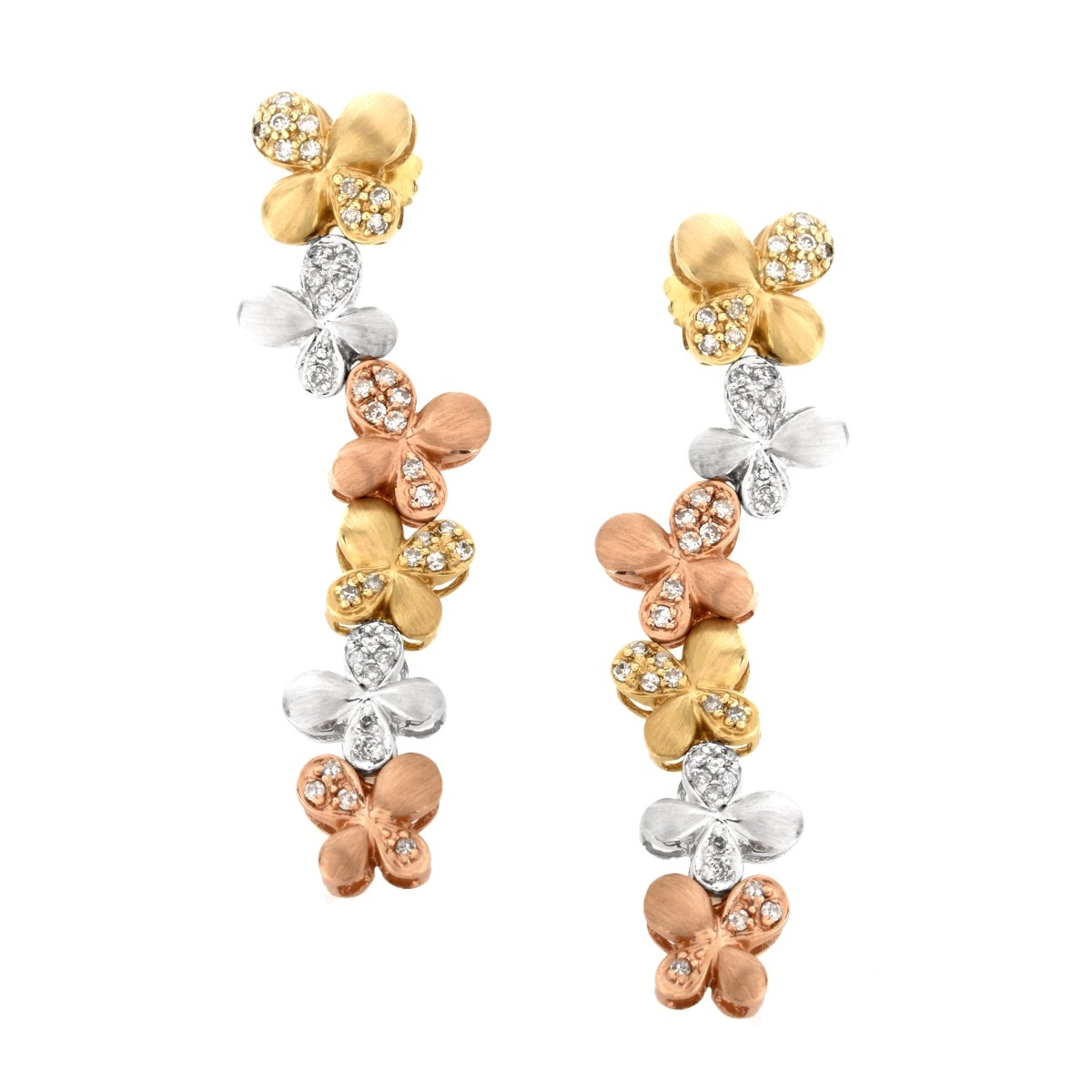 Diamond and 14K Earrings