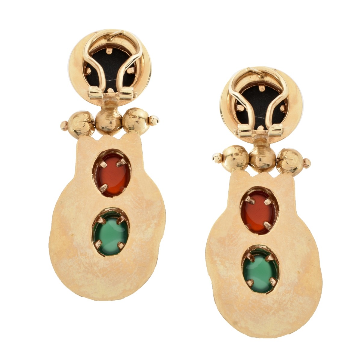 Gemstone and 14K Earrings