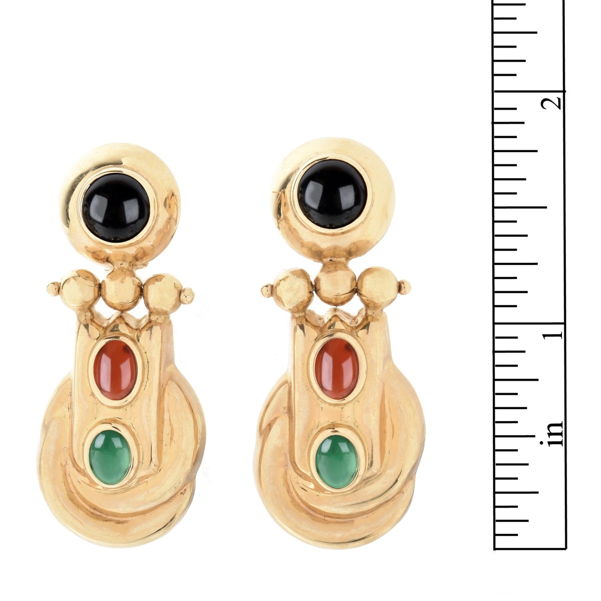 Gemstone and 14K Earrings