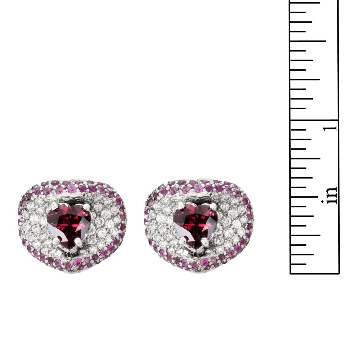 Ruby, Diamond and 18K Earrings