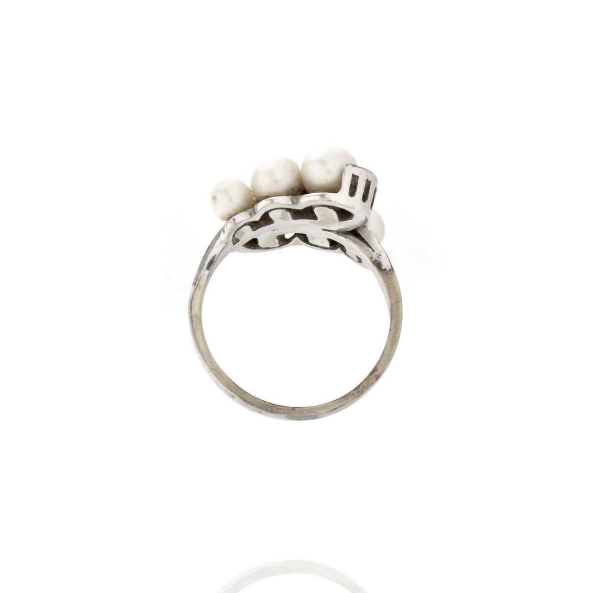 Diamond, Pearl and 14K Ring