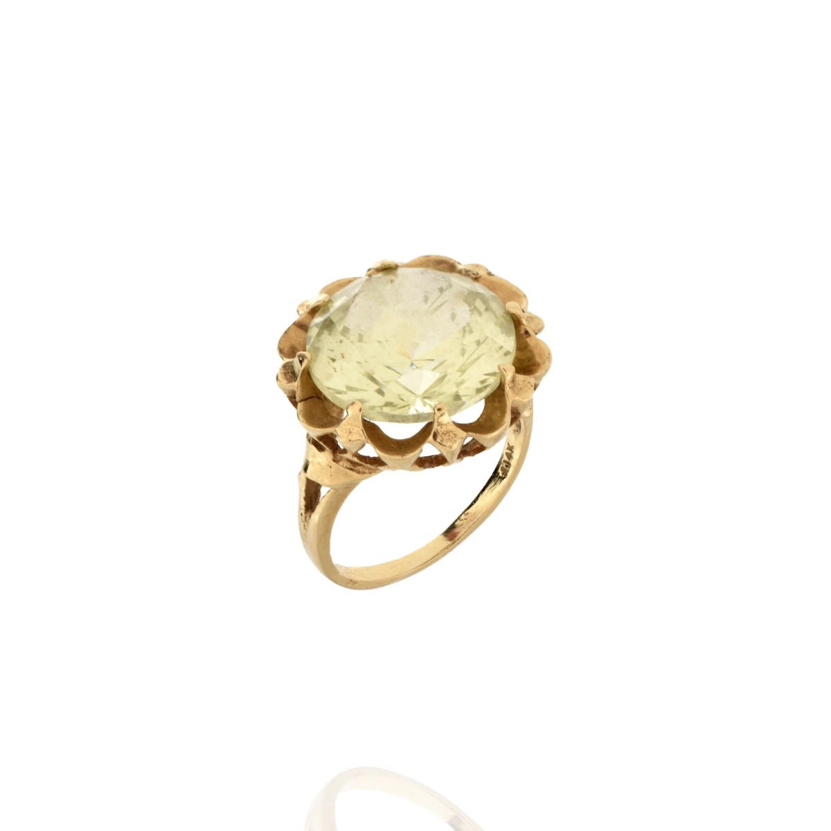 Citrine and 14K Ring