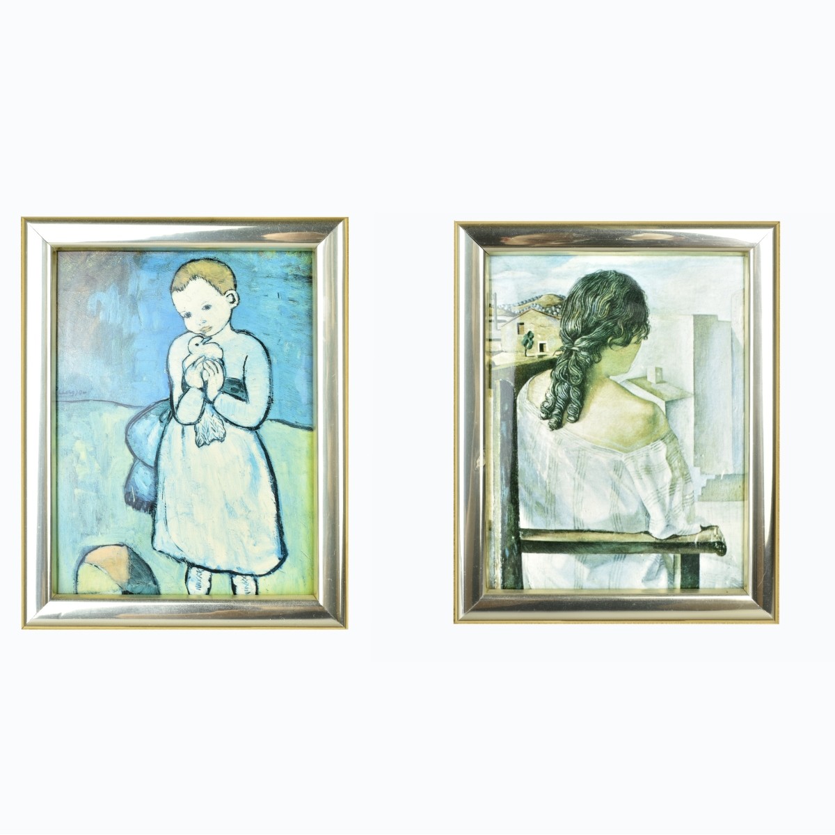 Pair of Framed Enamel Plaques