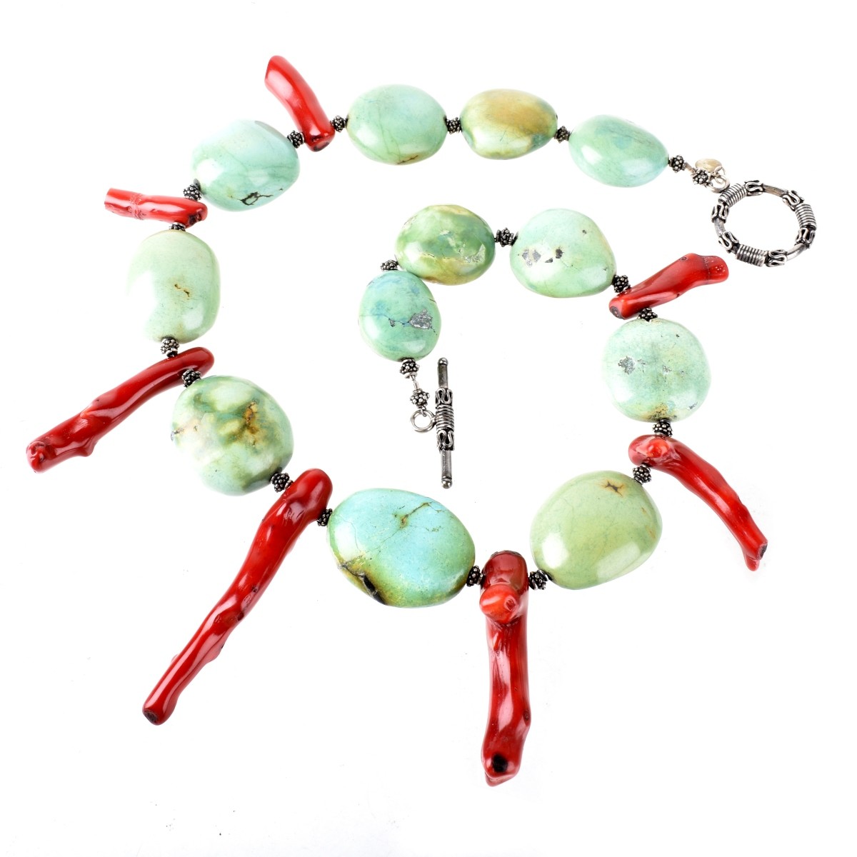 Turquoise and Coral Necklace