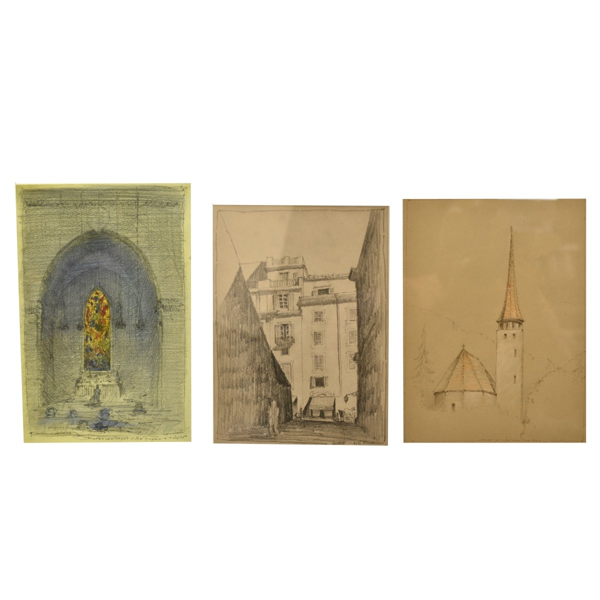 Three European School Lithographs