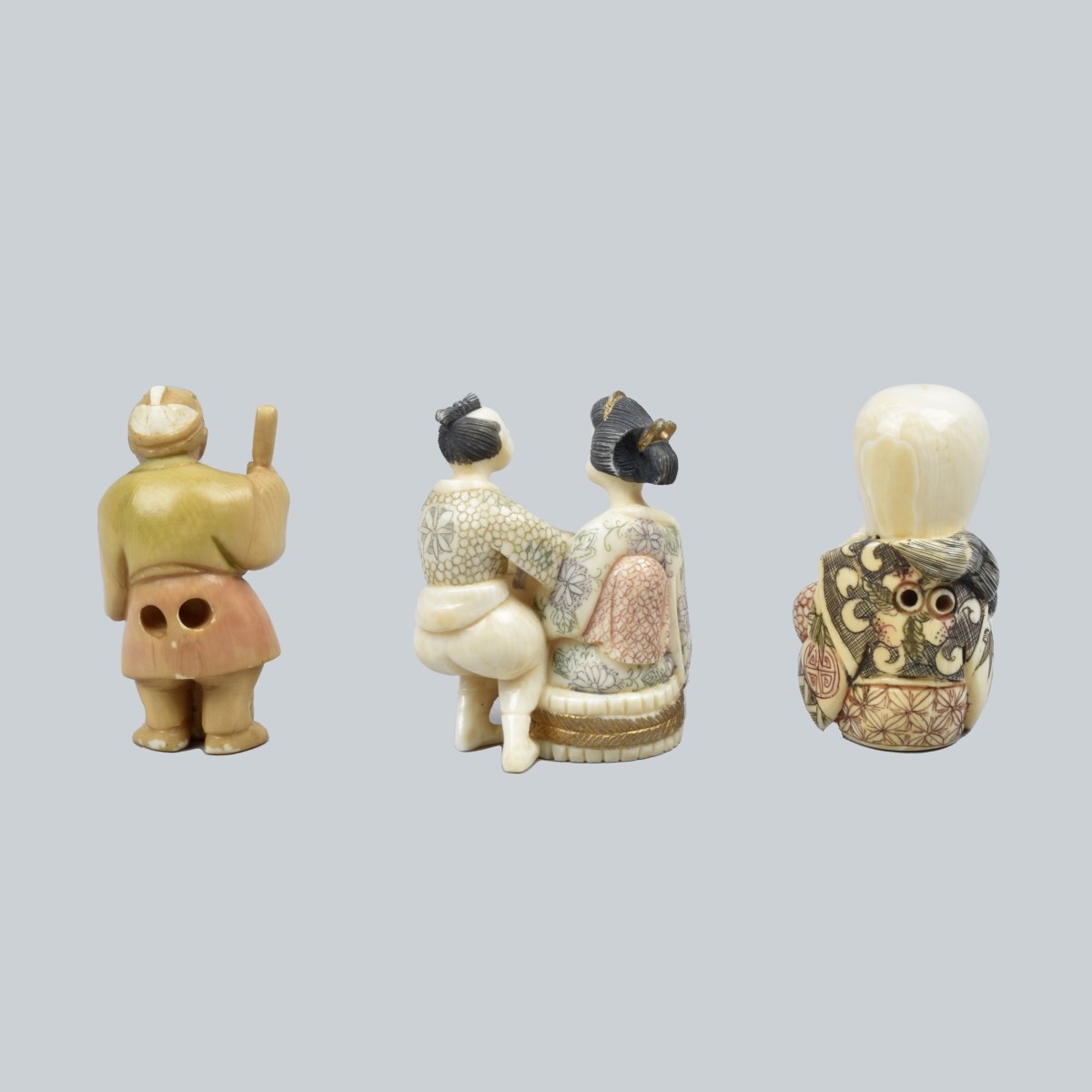 Three Japanese Netsuke Figurines