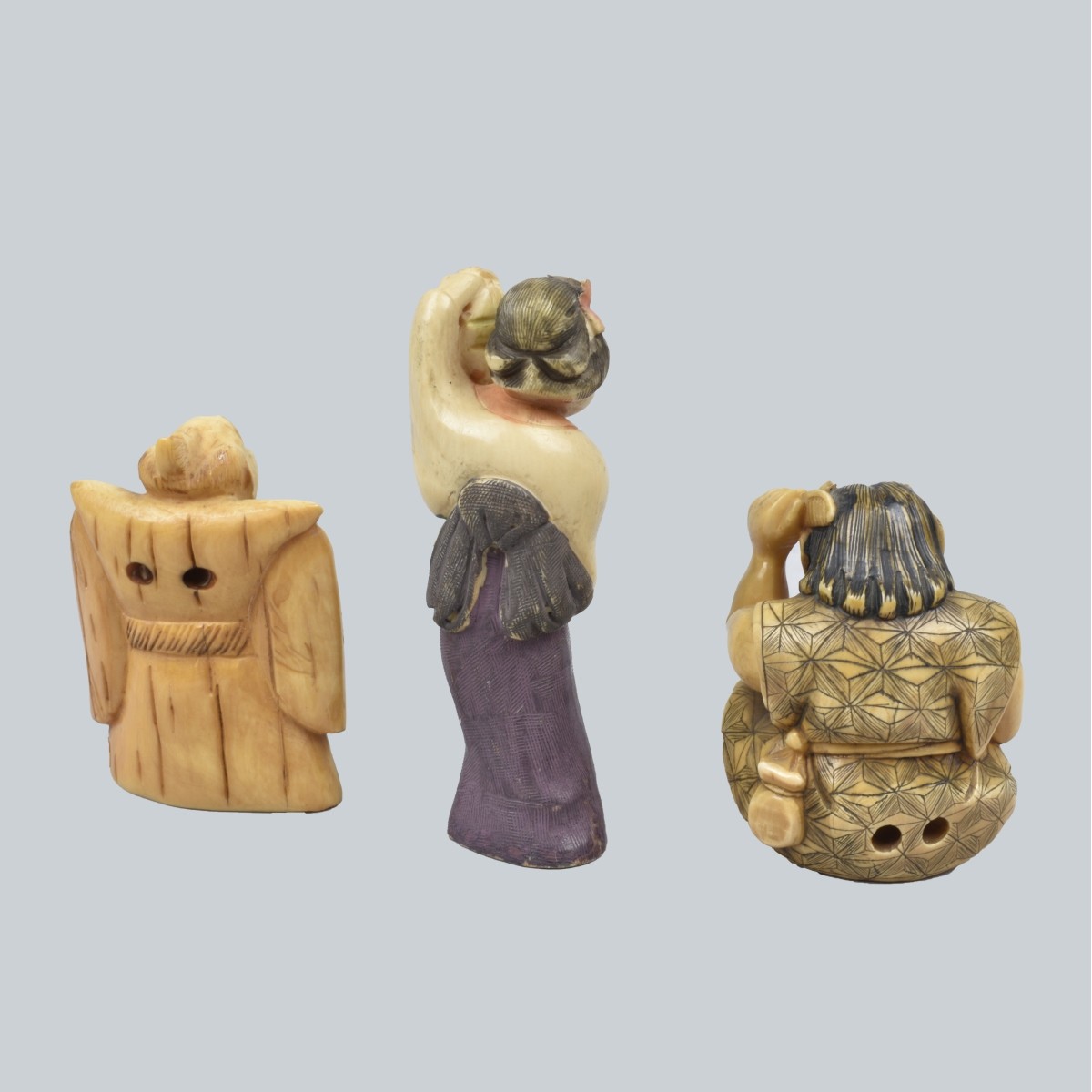 Three Japanese Netsuke Figurines