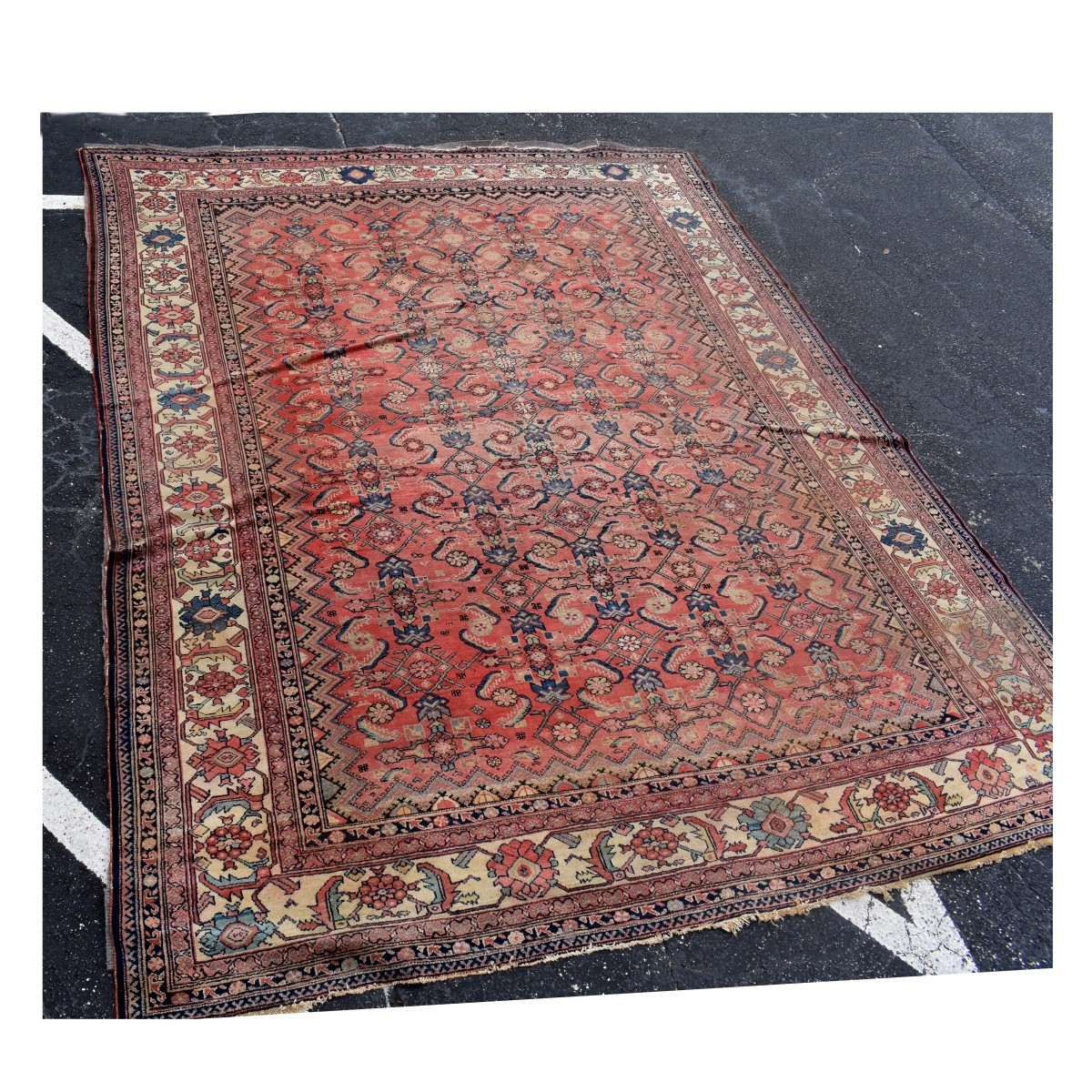 Large Semi Antique Persian Wool Rug