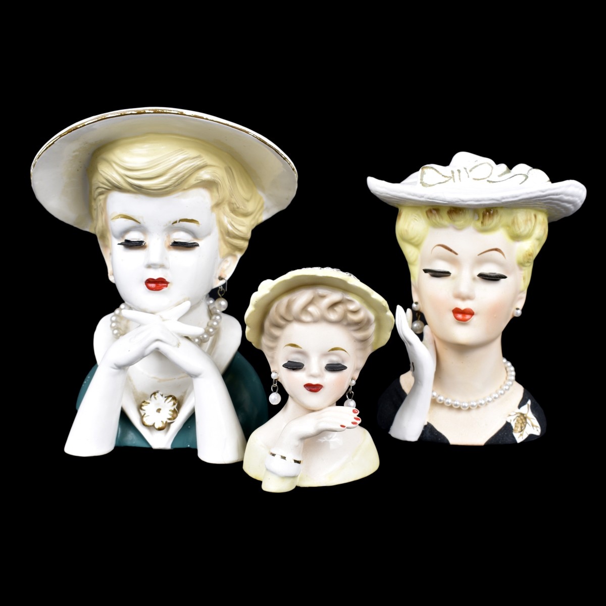 Vintage Porcelain Head Vases