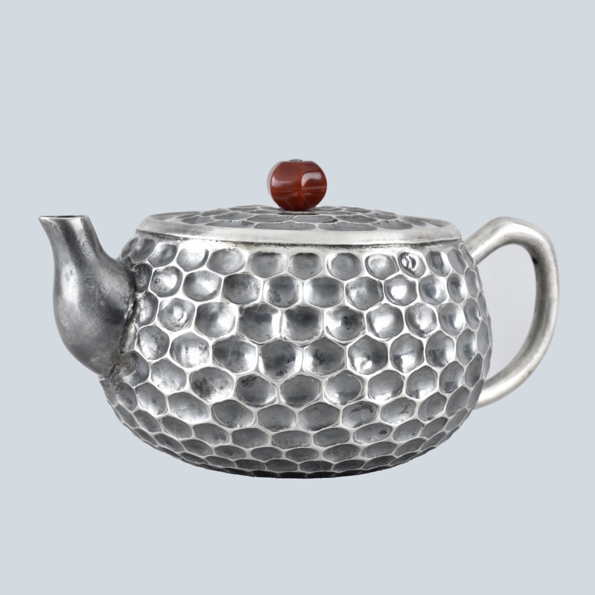 Chinese Export Silver Teapot