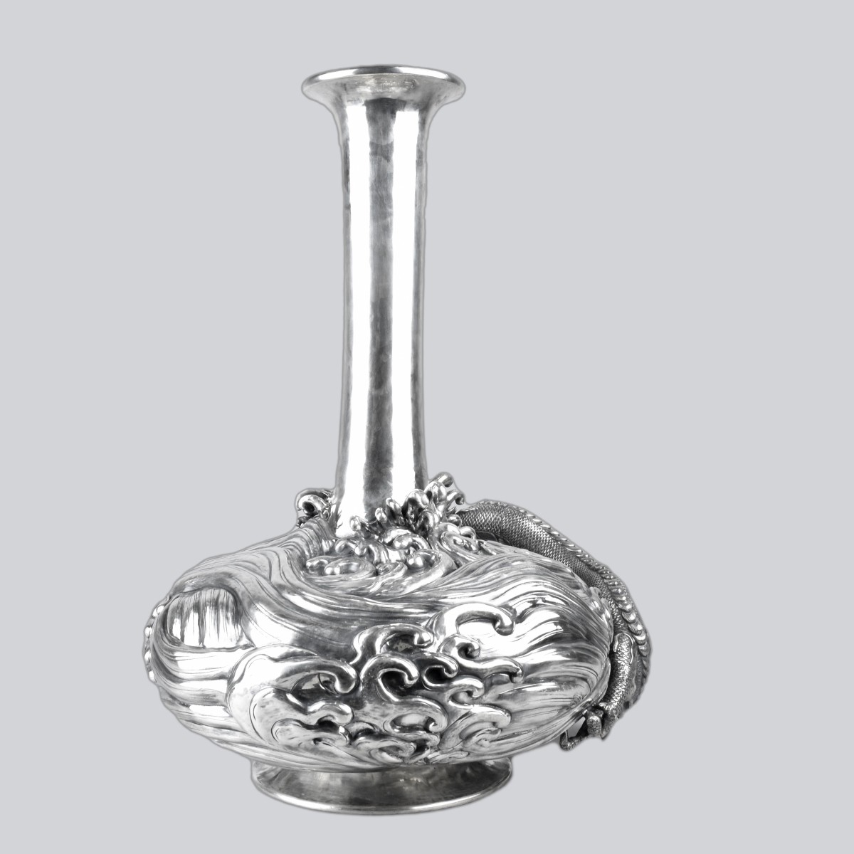 Japanese Export Silver Vase