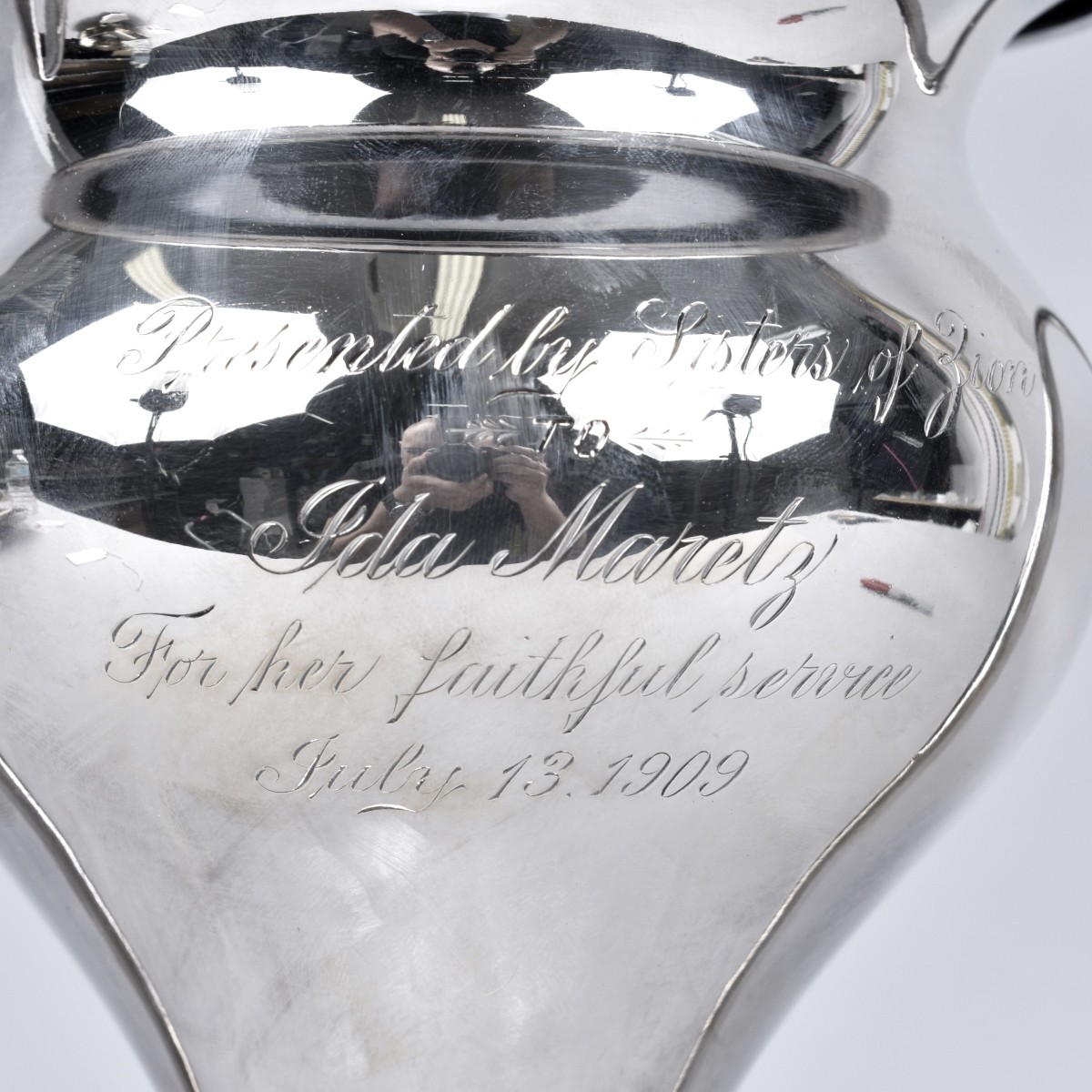 Art Nouveau Sterling Trophy Vase
