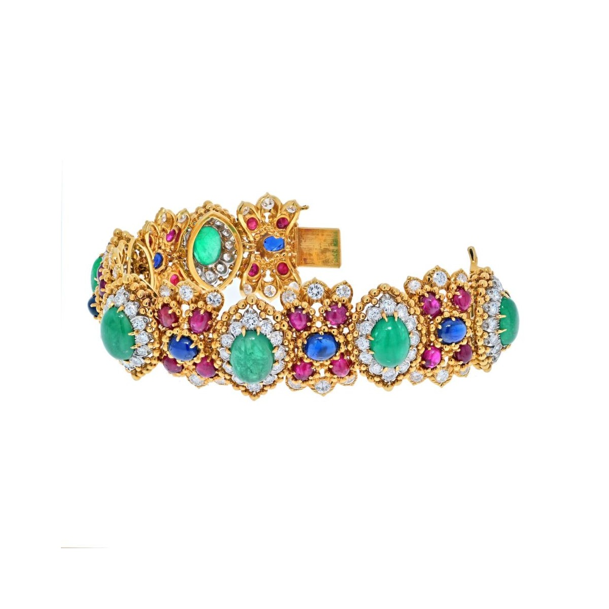 David Webb Gemstone and 18K Bracelet