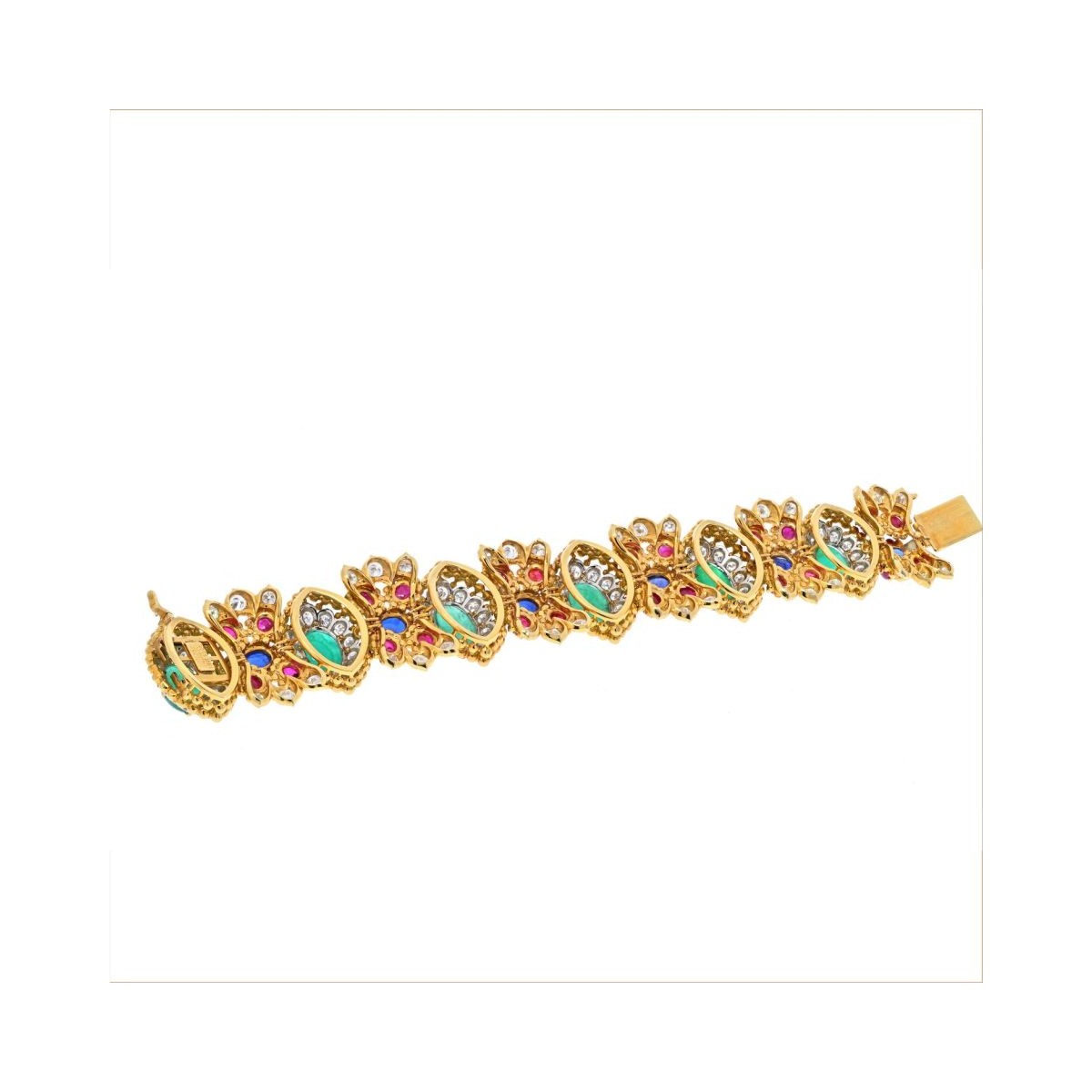 David Webb Gemstone and 18K Bracelet