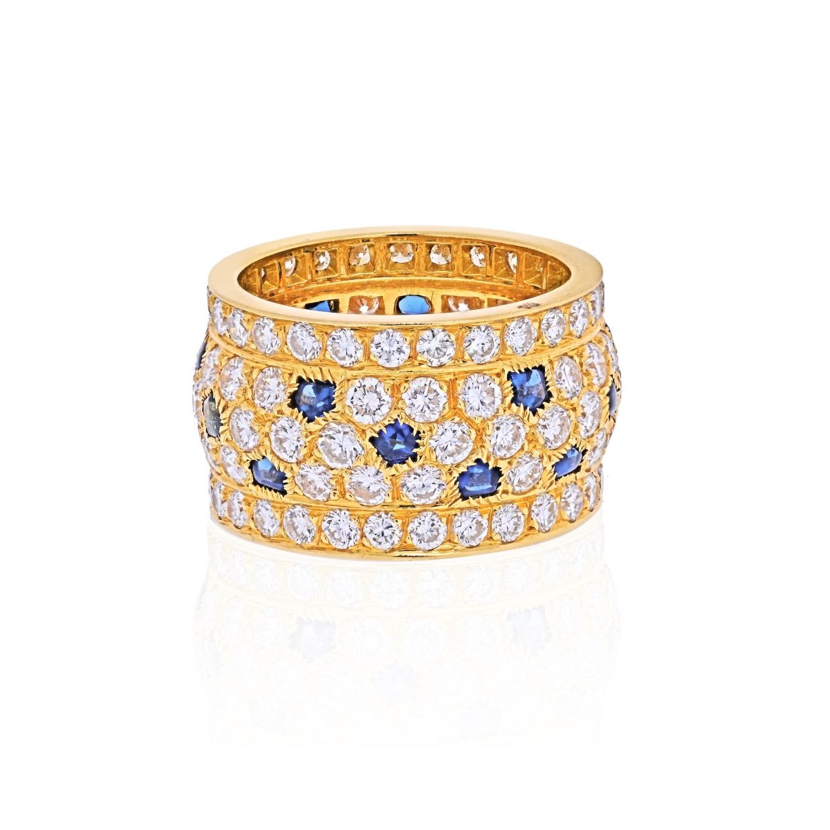 Cartier Diamond, Sapphire and 18K Ring