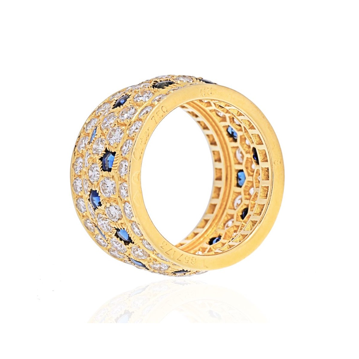 Cartier Diamond, Sapphire and 18K Ring
