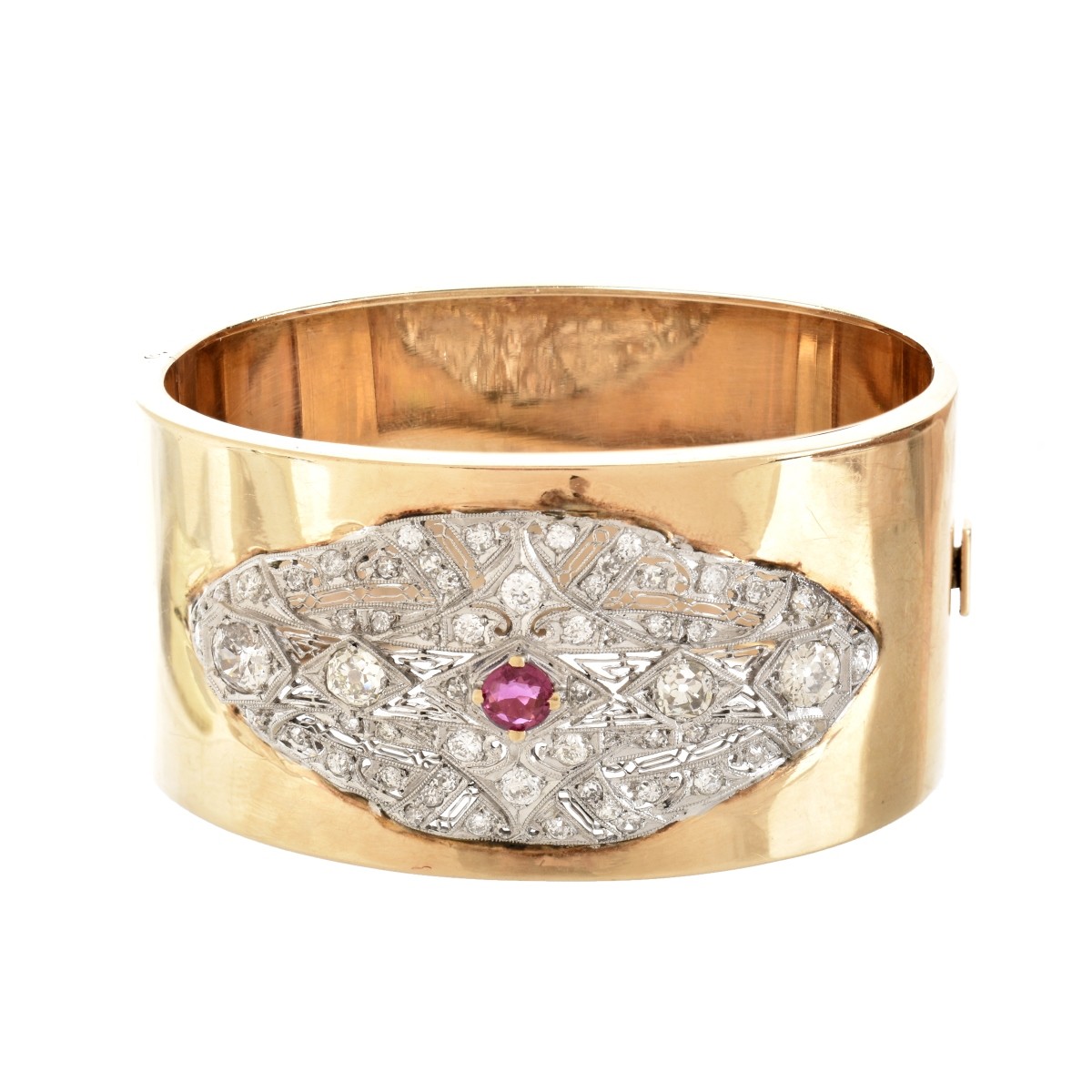 Diamond, Ruby and 14K Bracelet