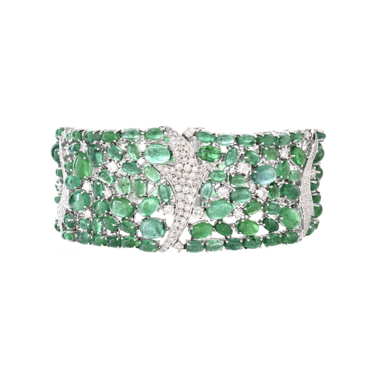 Emerald, Diamond and 18K Bracelet