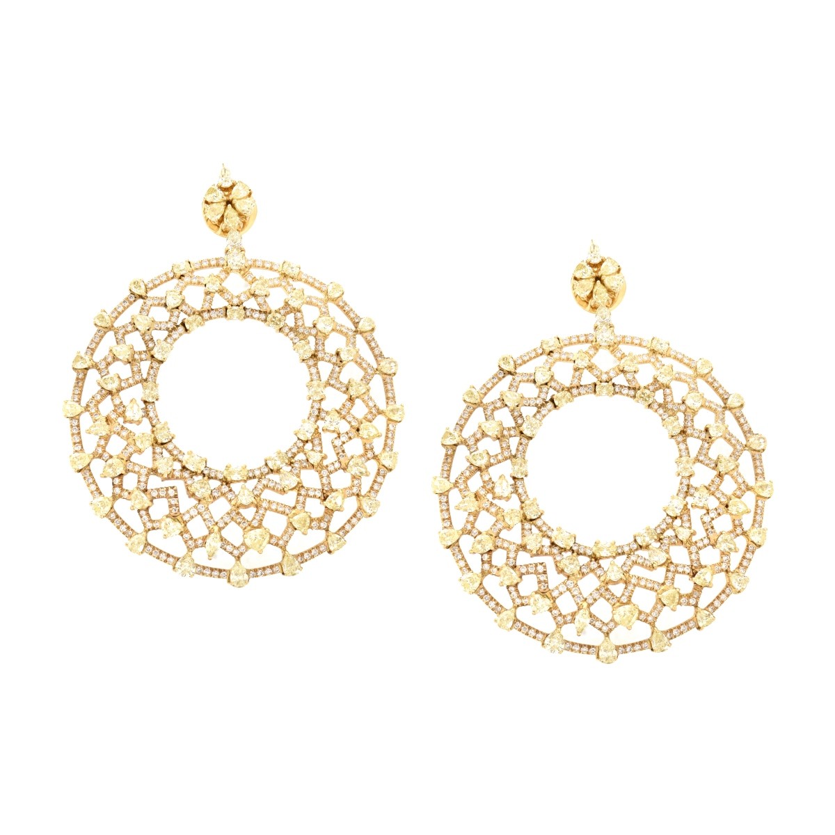 Diamond and 18K Earrings