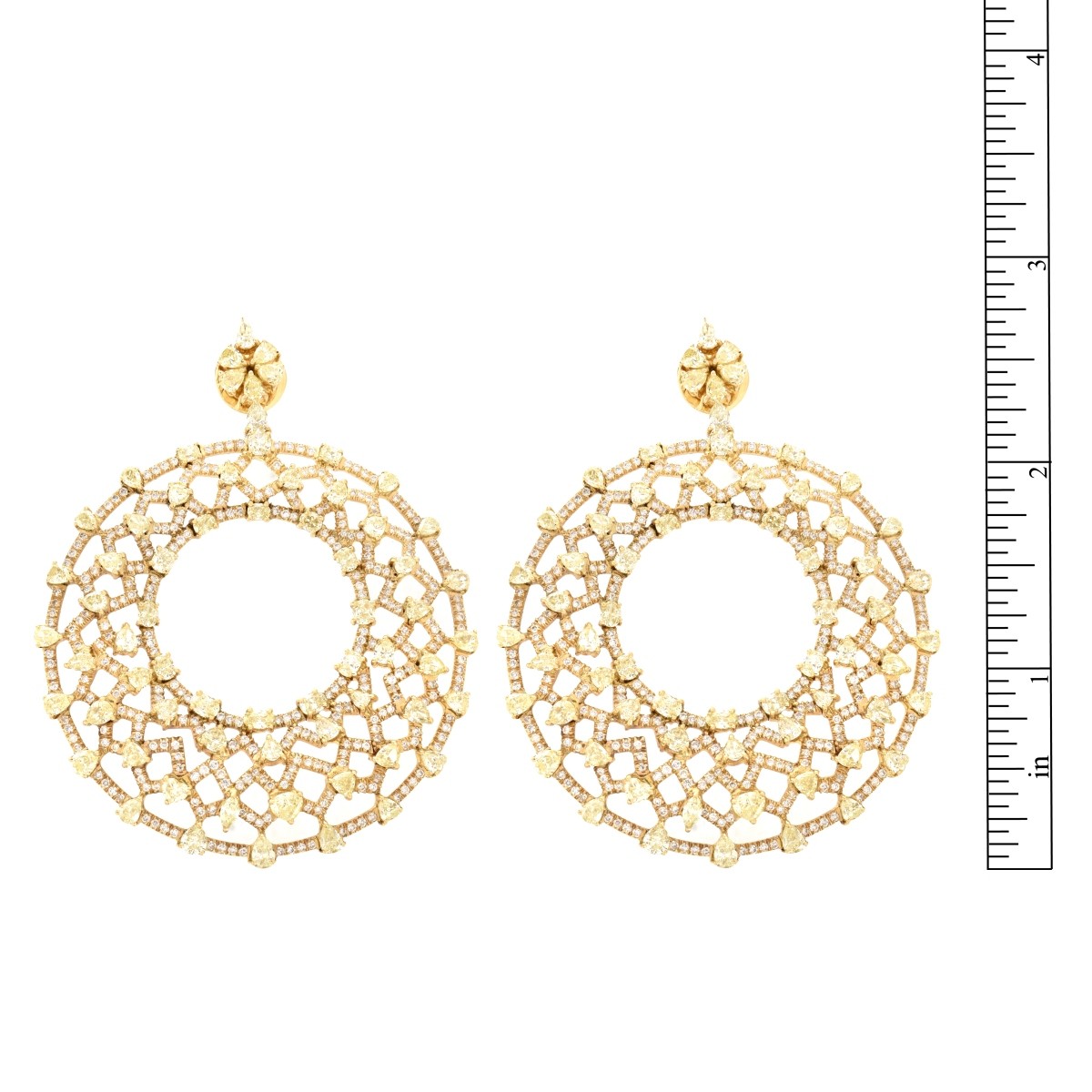 Diamond and 18K Earrings