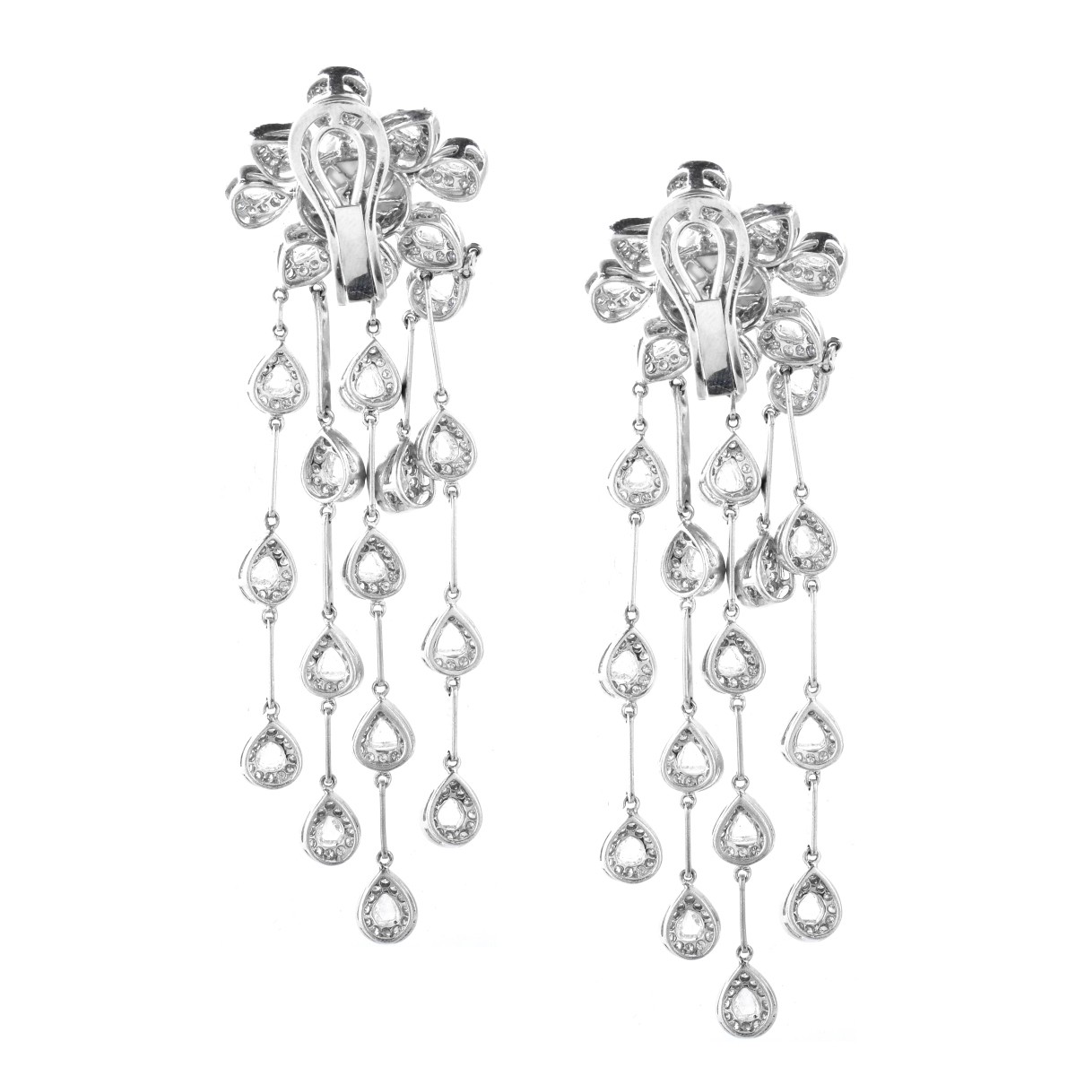 Diamond, Pearl and 18K Earrings