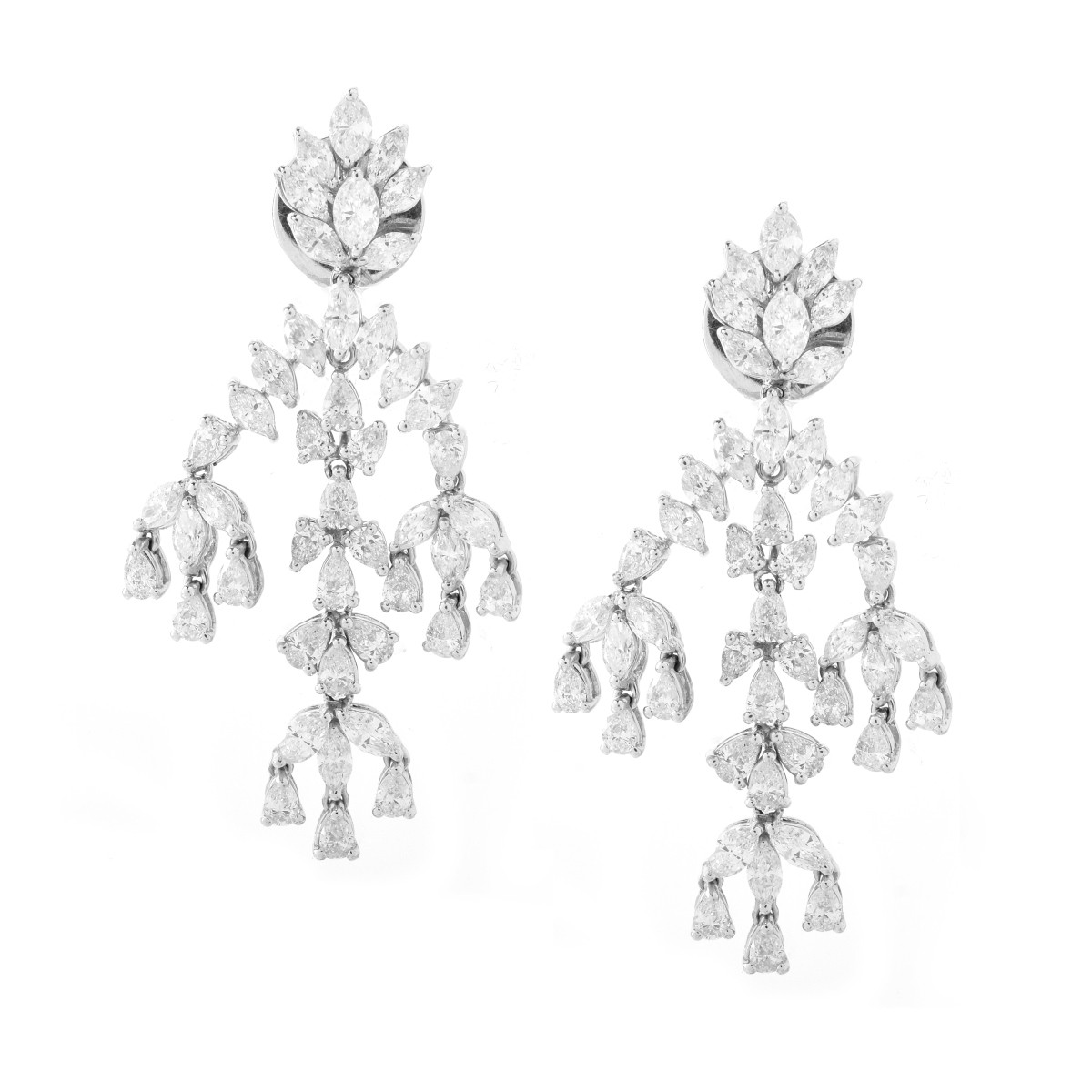 Diamond and 18K Earrings