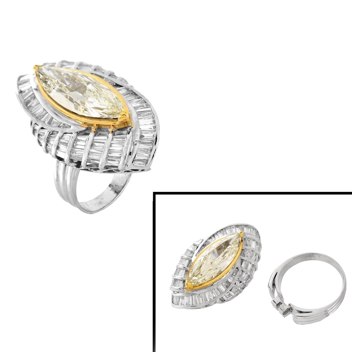 Fancy Diamond and 18K Ring / Pendant