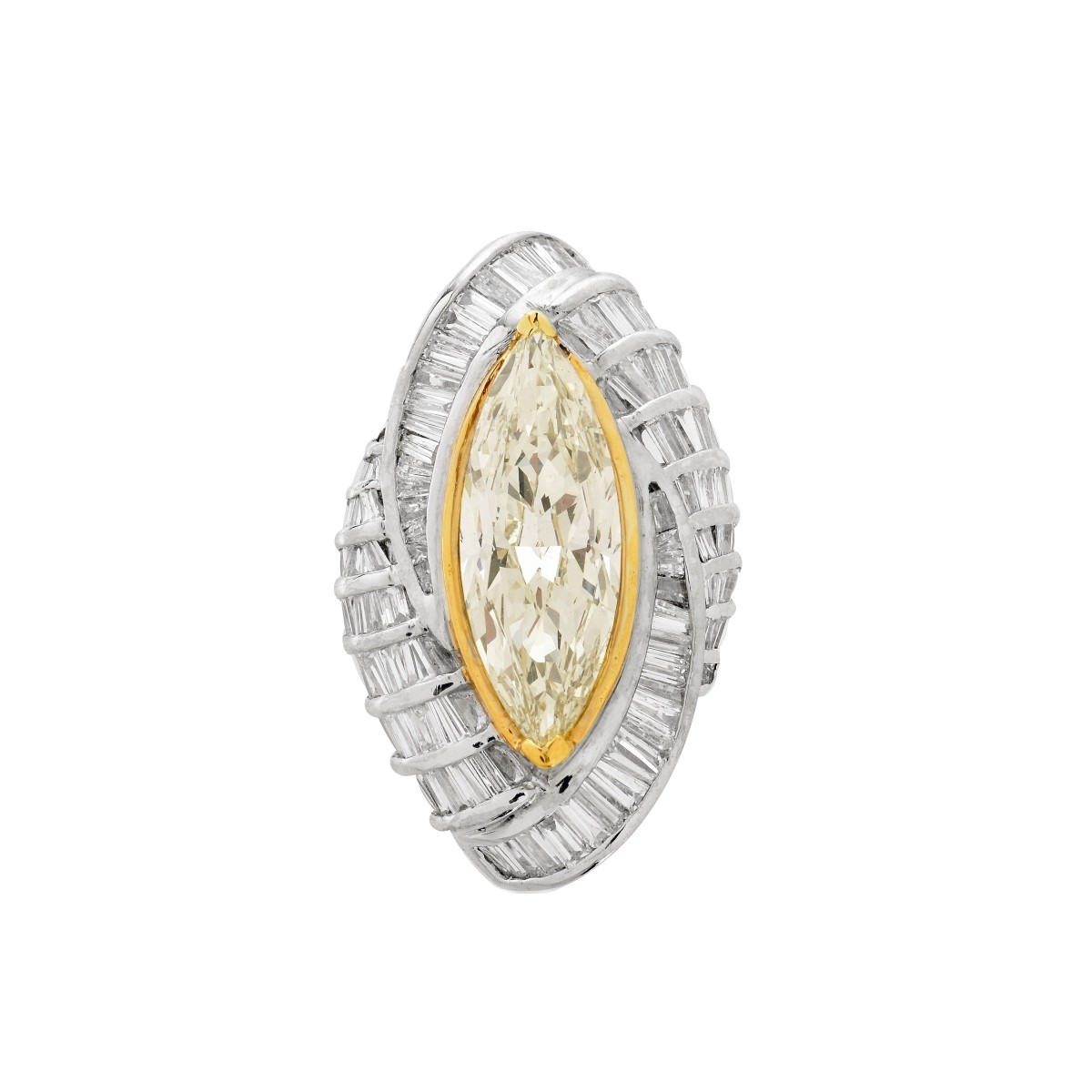 Fancy Diamond and 18K Ring / Pendant