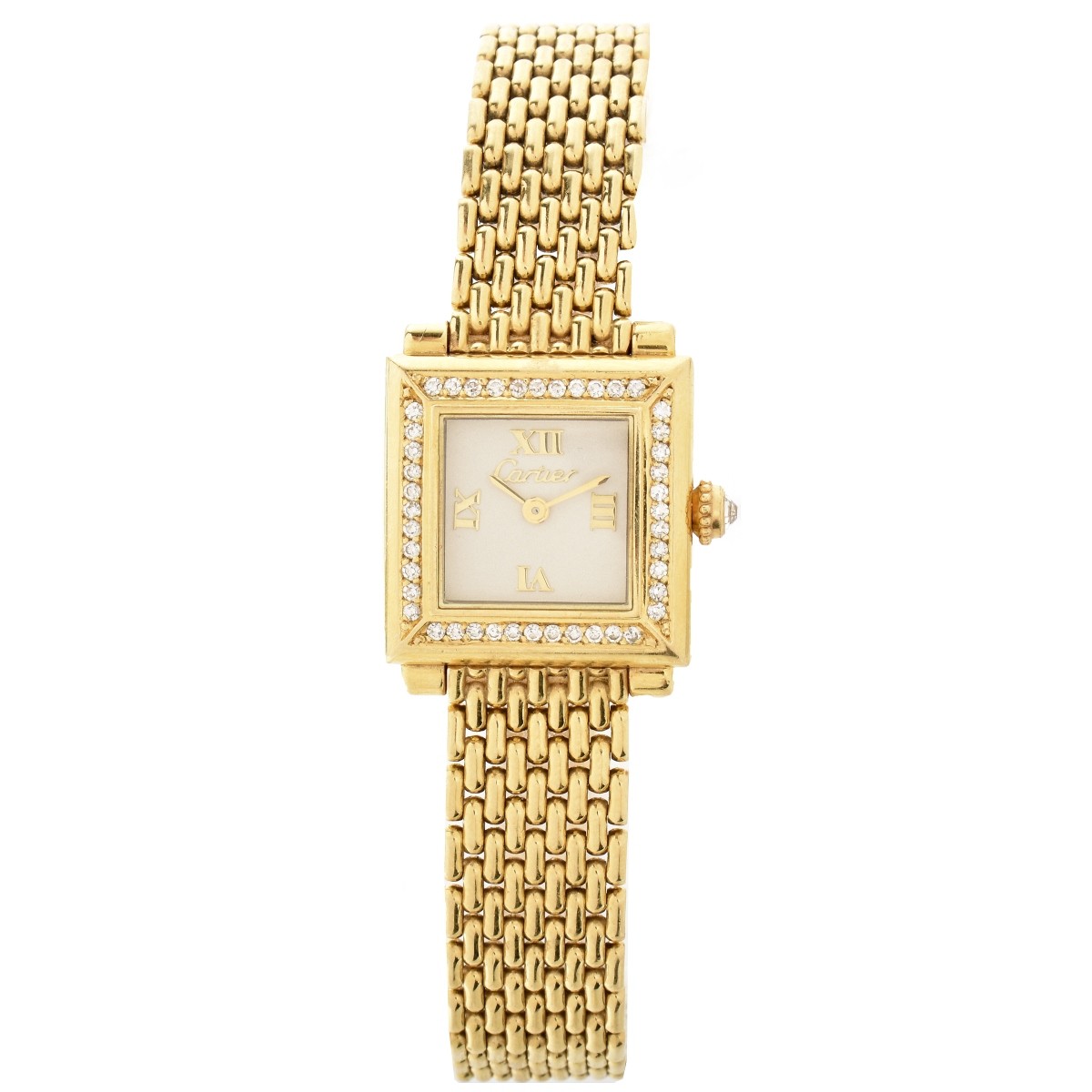 Cartier 18K and Diamond Watch