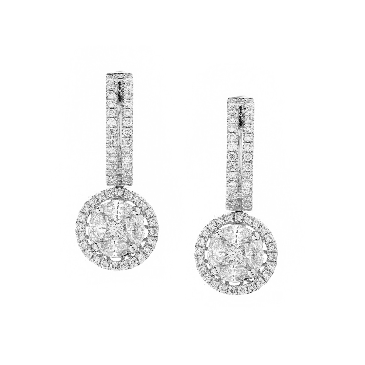 Diamond and 18K Earrings