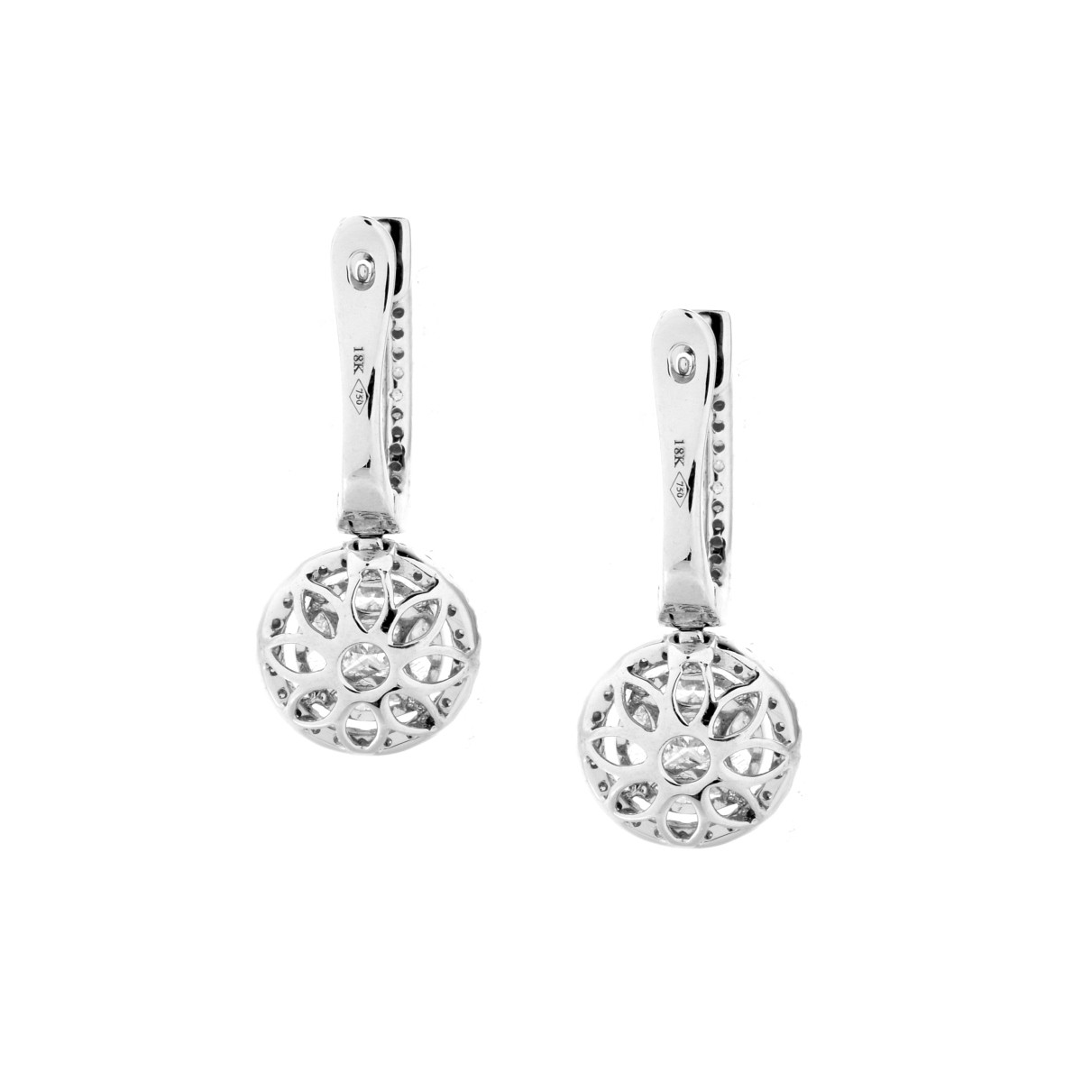 Diamond and 18K Earrings