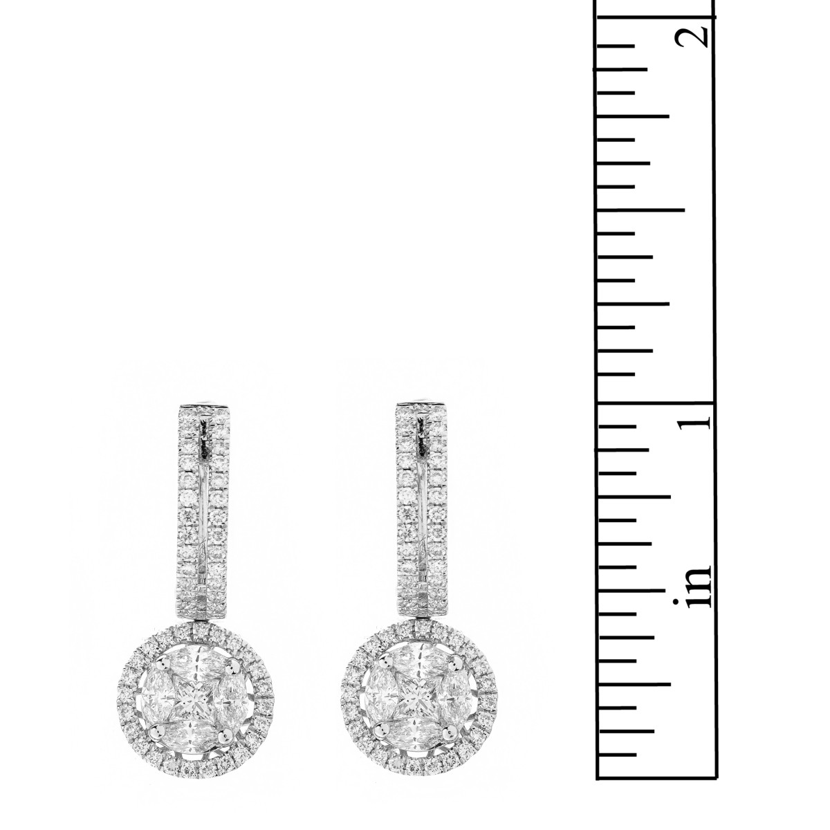 Diamond and 18K Earrings