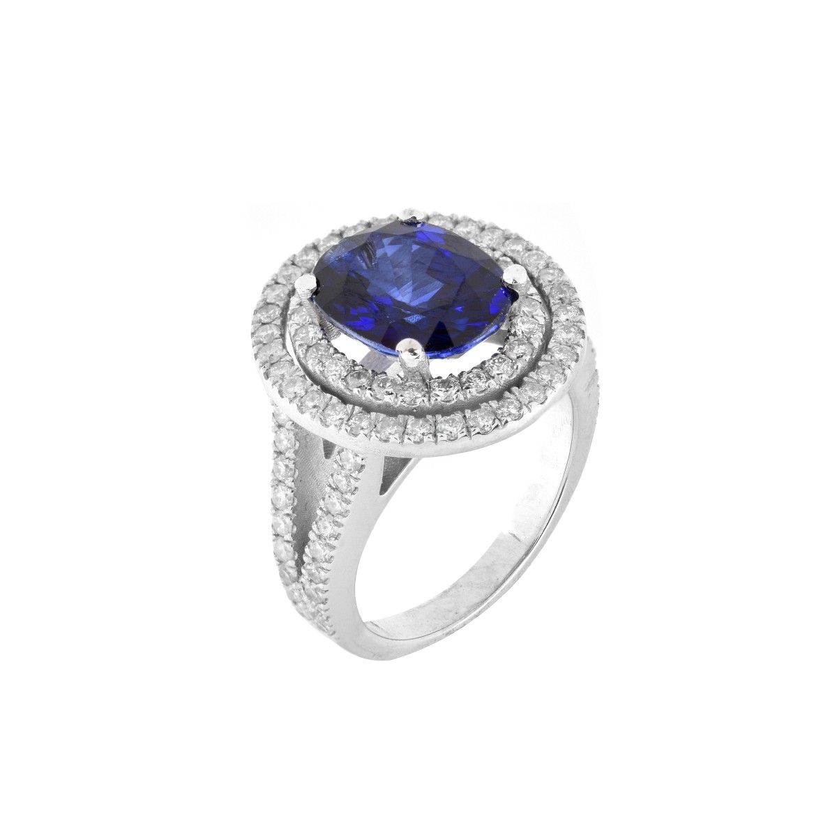 AIG Sapphire, Diamond and 14K Ring