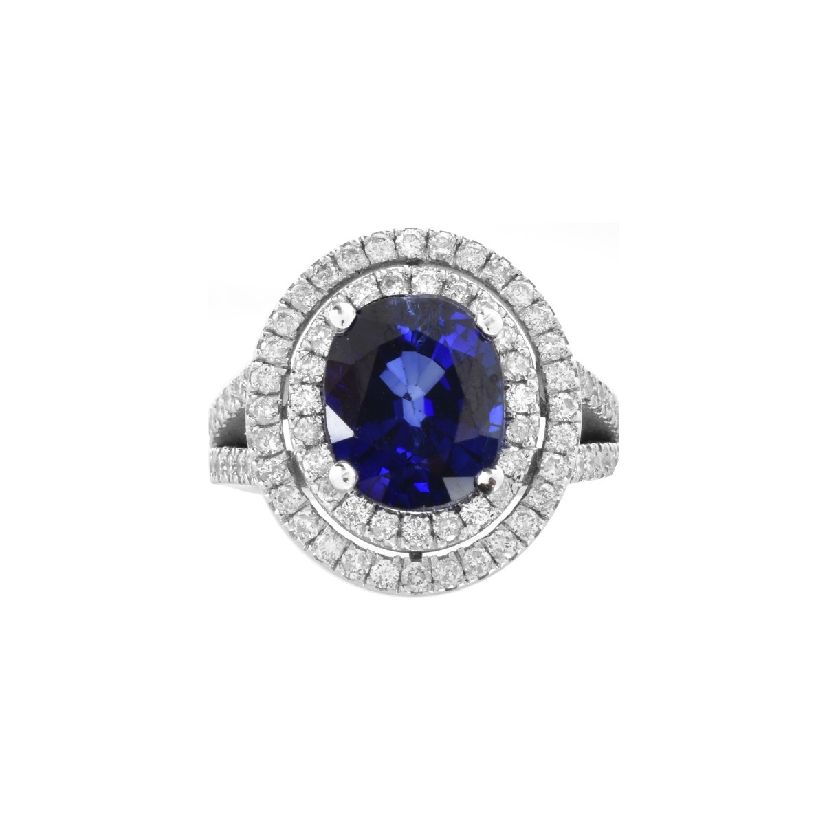 AIG Sapphire, Diamond and 14K Ring