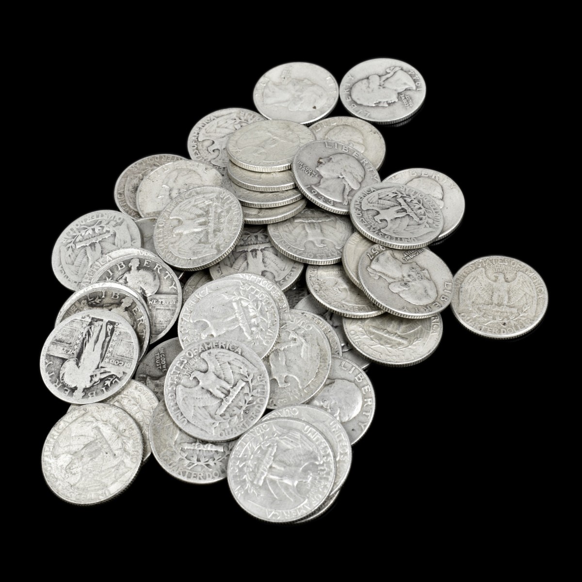 Fifty U.S. Silver Quarters