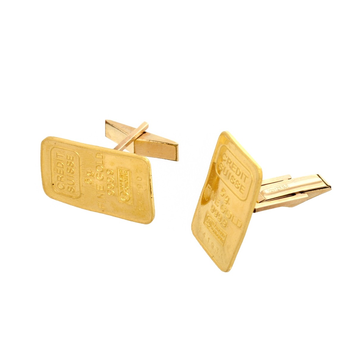 Gold Ingot Cufflinks