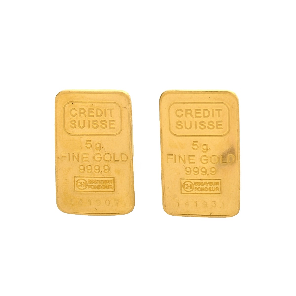 Gold Ingot Cufflinks