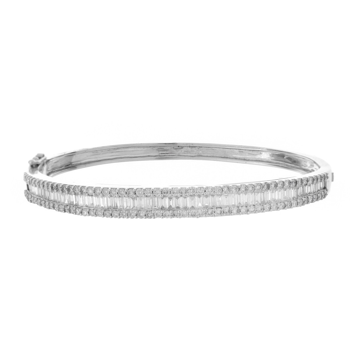 Diamond and 14K Cuff Bangle