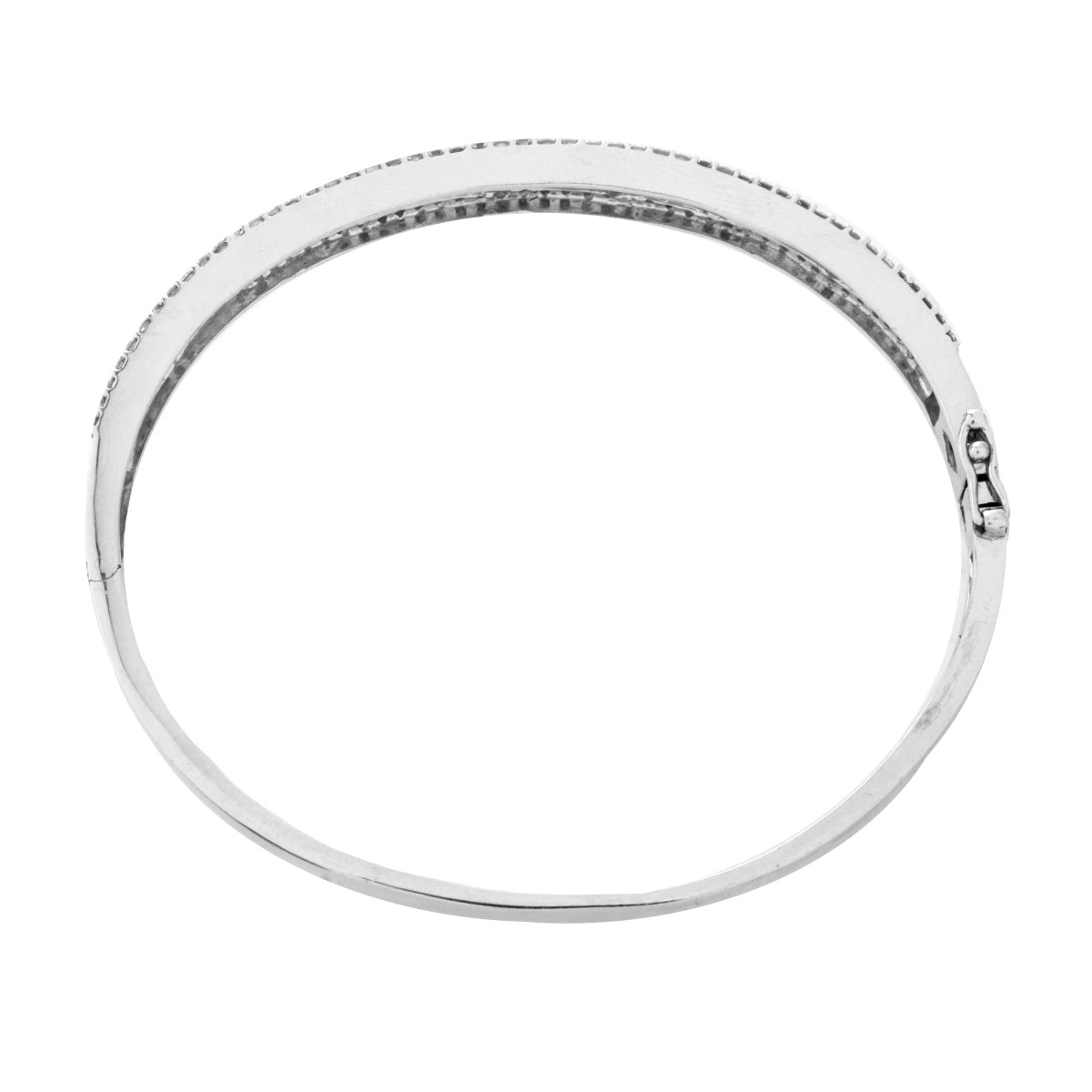 Diamond and 14K Cuff Bangle